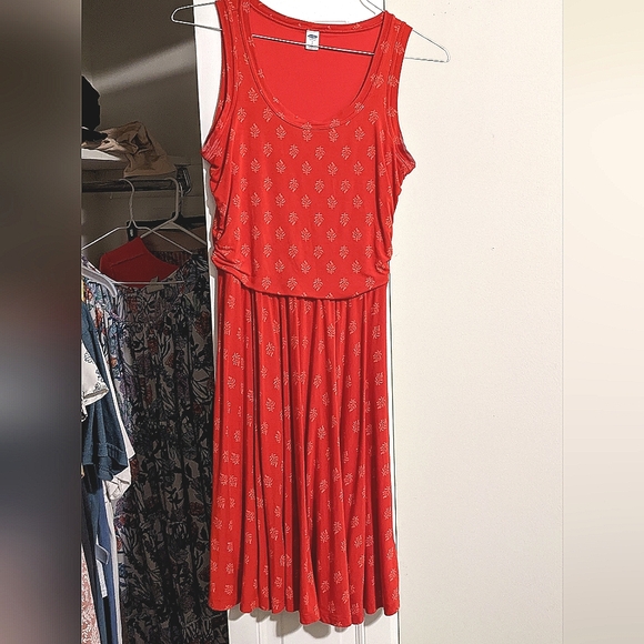 Red floral Old Navy dress - Picture 1 of 9